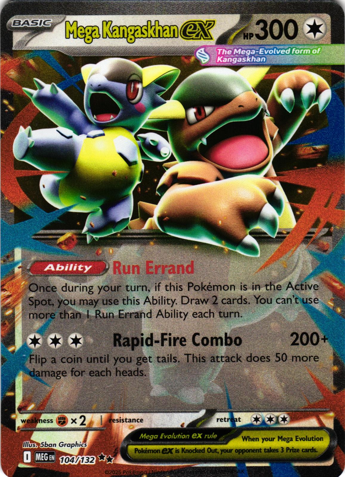 Mega Kangaskhan ex 104/132 Double Rare MEG: Mega Evolution - Pokemon
