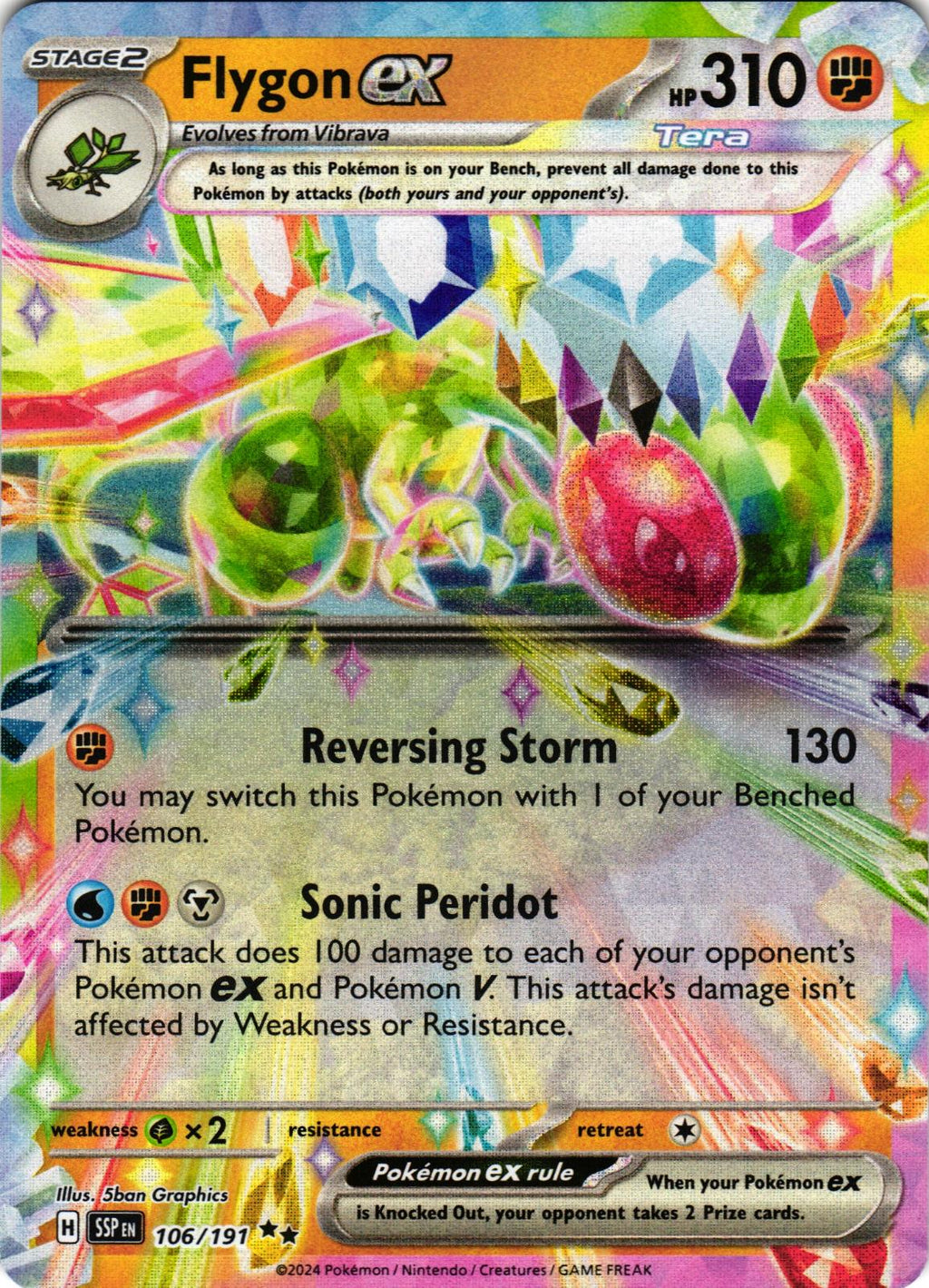 Flygon ex 106/191 Double Rare SSP: Surging Sparks - Pokemon