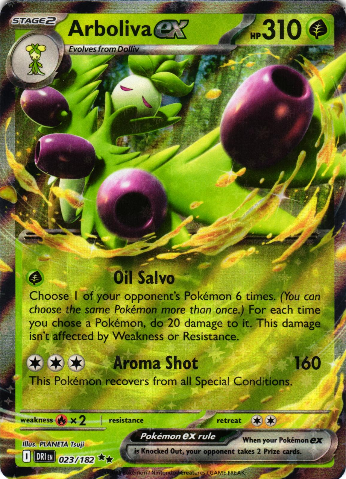 Arboliva ex 023/182 Double Rare Destined Rivals Pokemon