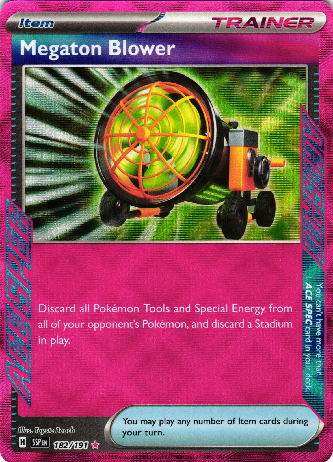 Megaton Blower 182/191 ACE SPEC SSP: Surging Sparks - Pokemon