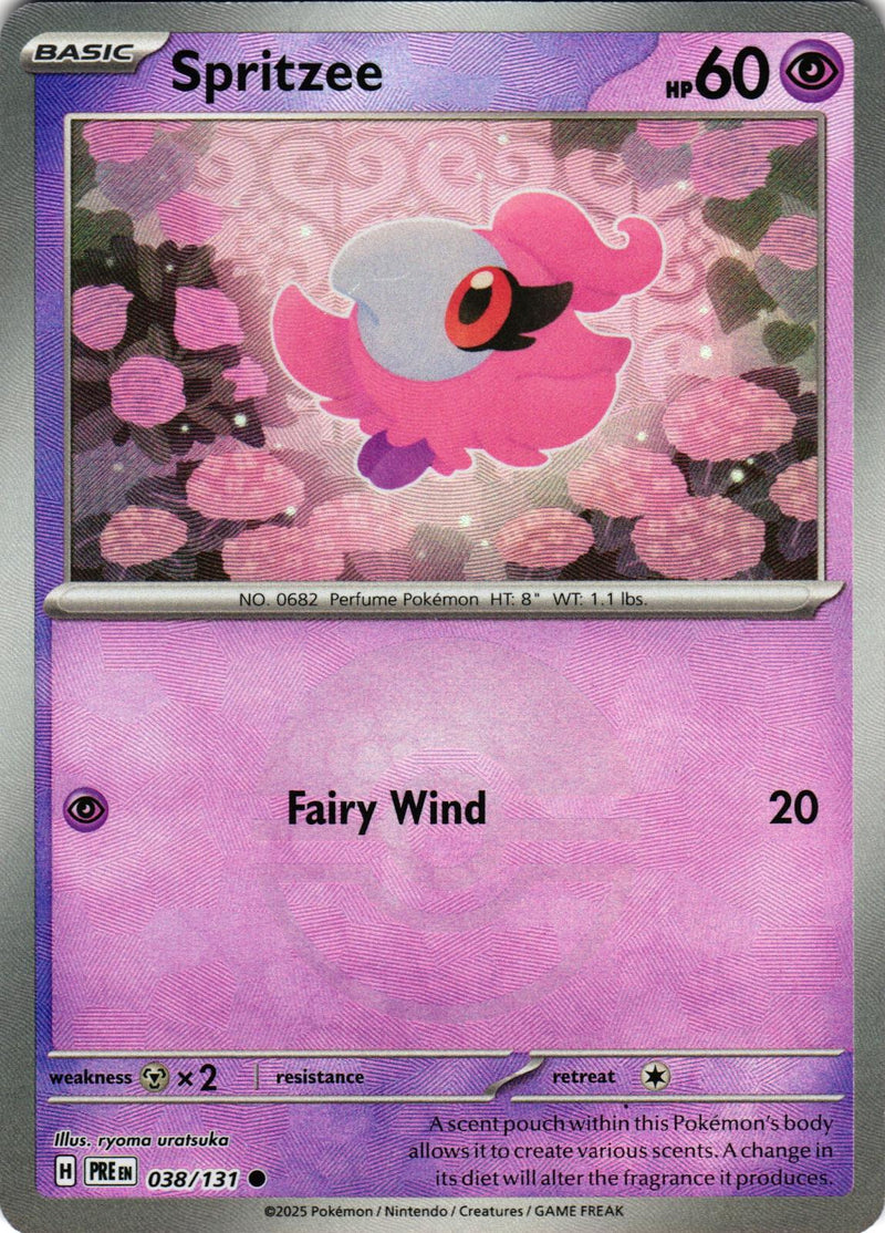 Spritzee (Poke Ball Pattern) 038/131 Common PRE: Prismatic Evolutions - Pokemon