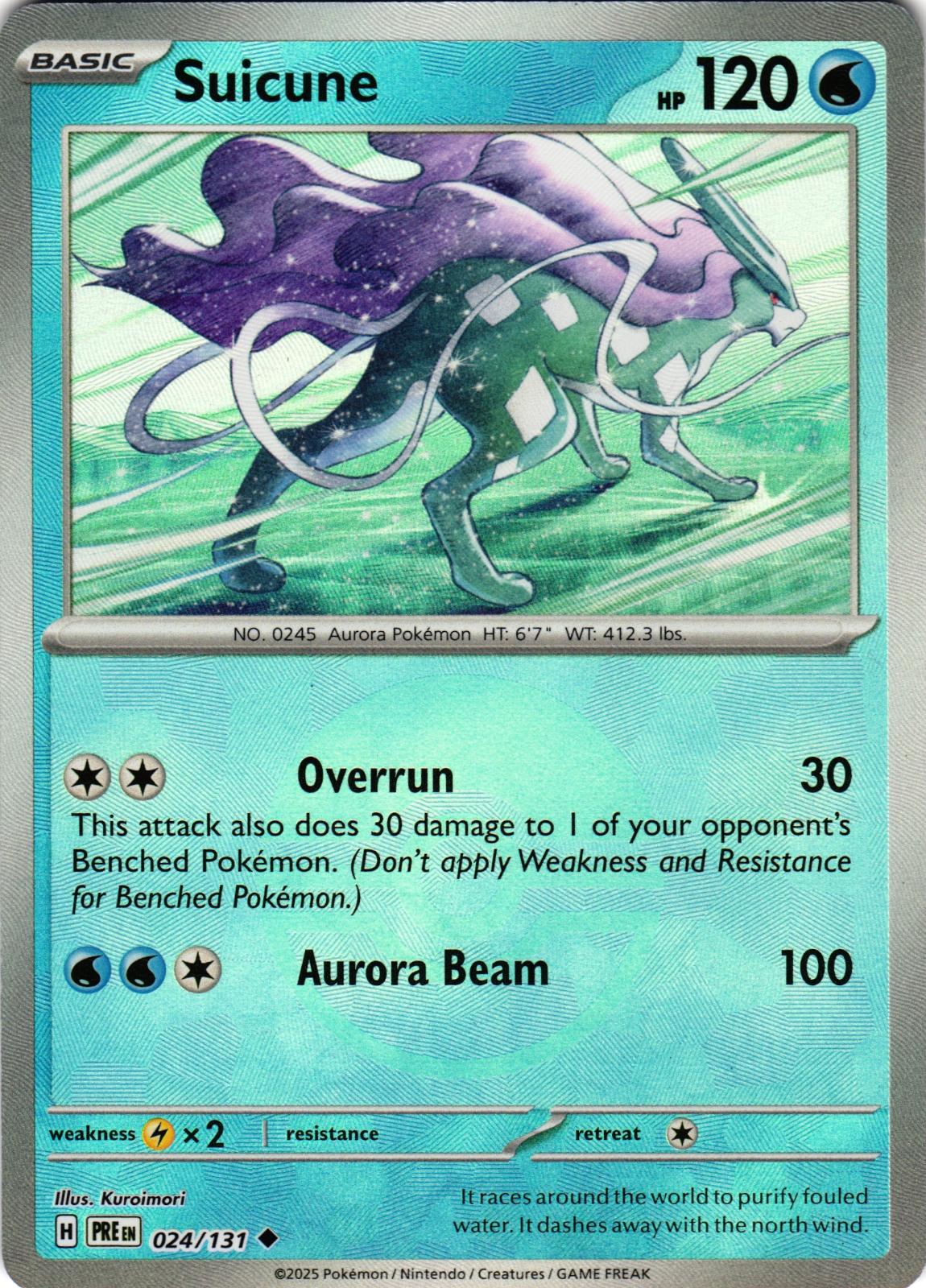Suicune (Poke Ball Pattern) 024/131 Uncommon Prismatic Evolutions Pokemon