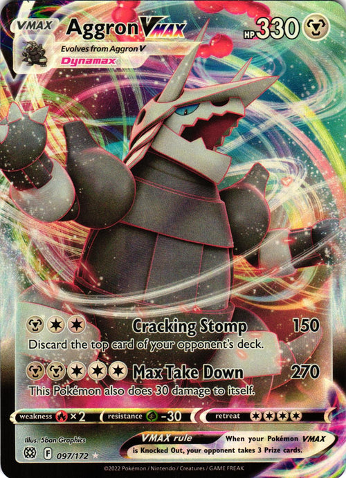 Aggron VMAX 097/172 Ultra Rare BRS: Brilliant Stars - Pokemon