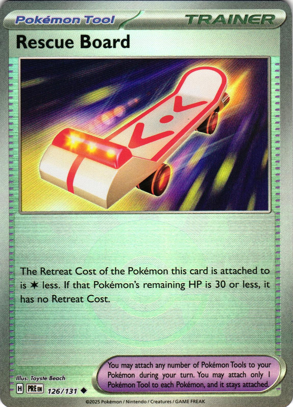 Rescue Board (Poke Ball Pattern) 126/131 Uncommon Prismatic Evolutions - Pokemon