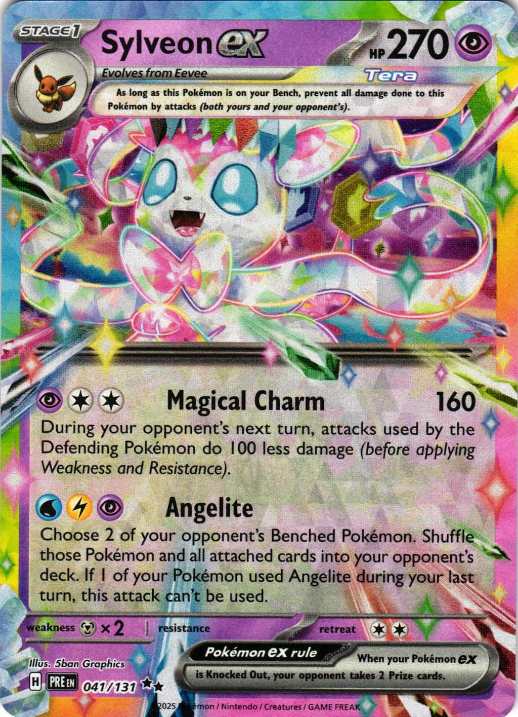 Sylveon ex 041/131 Double Rare PRE: Prismatic Evolutions - Pokemon
