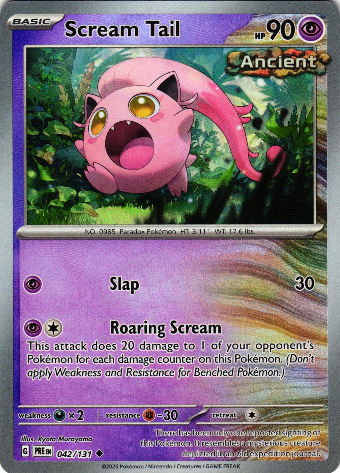 Scream Tail (Poke Ball Pattern) 042/131 Uncommon Prismatic Evolutions - Pokemon