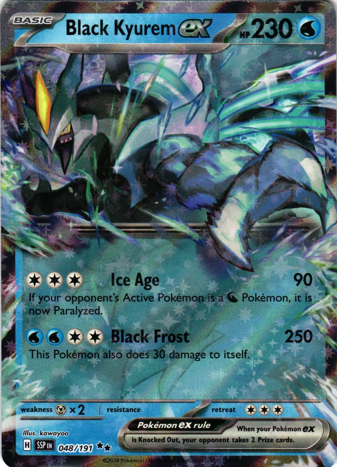 Black Kyurem ex 048/191 Double Rare SSP: Surging Sparks - Pokemon