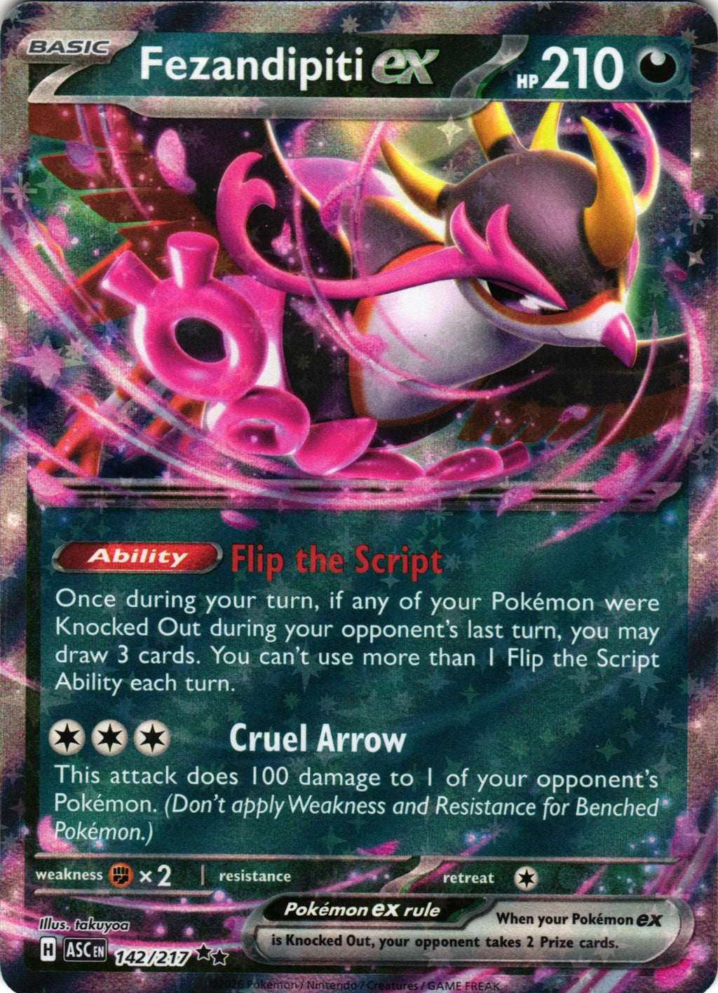 Fezandipiti ex 142/217 Double Rare ASC: Ascended Heroes - Pokemon