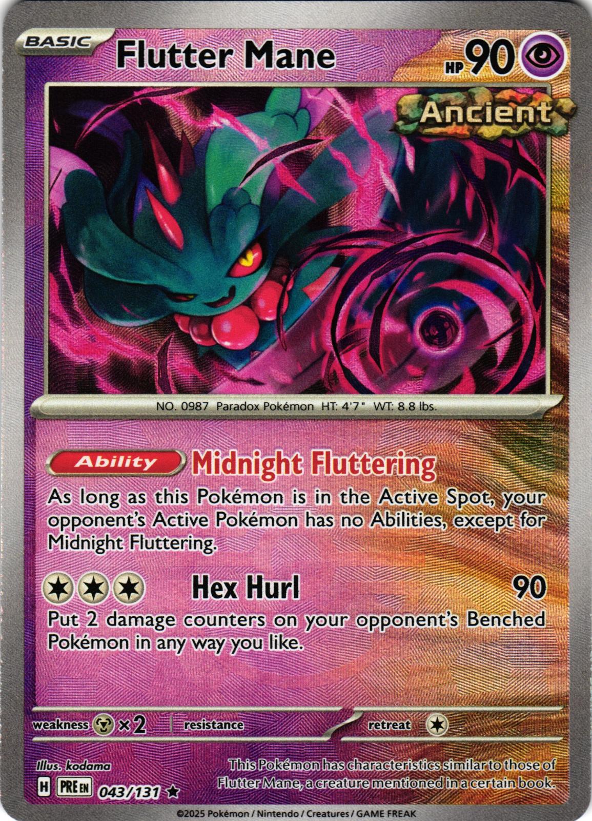 Flutter Mane (Poke Ball Pattern) 043/131 Prismatic Evolutions - Pokemon