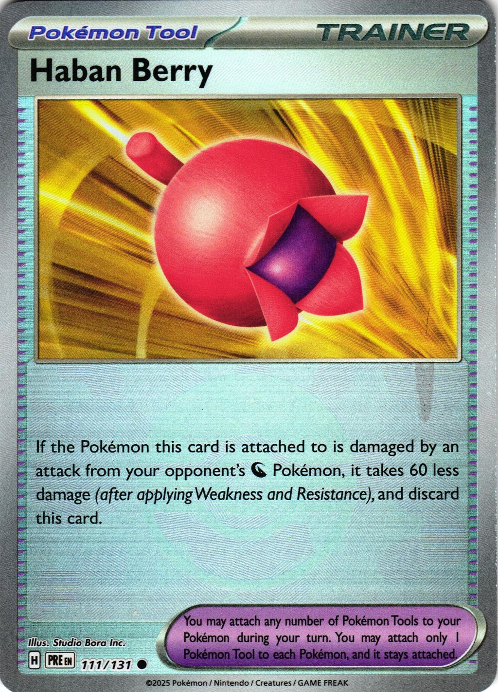 Haban Berry (Poke Ball Pattern) 111/131 Common Prismatic Evolutions - Pokemon