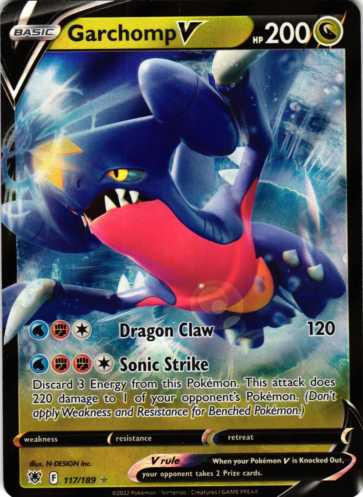 Garchomp V 117/189 Ultra Rare ASR: Astral Radiance - Pokemon