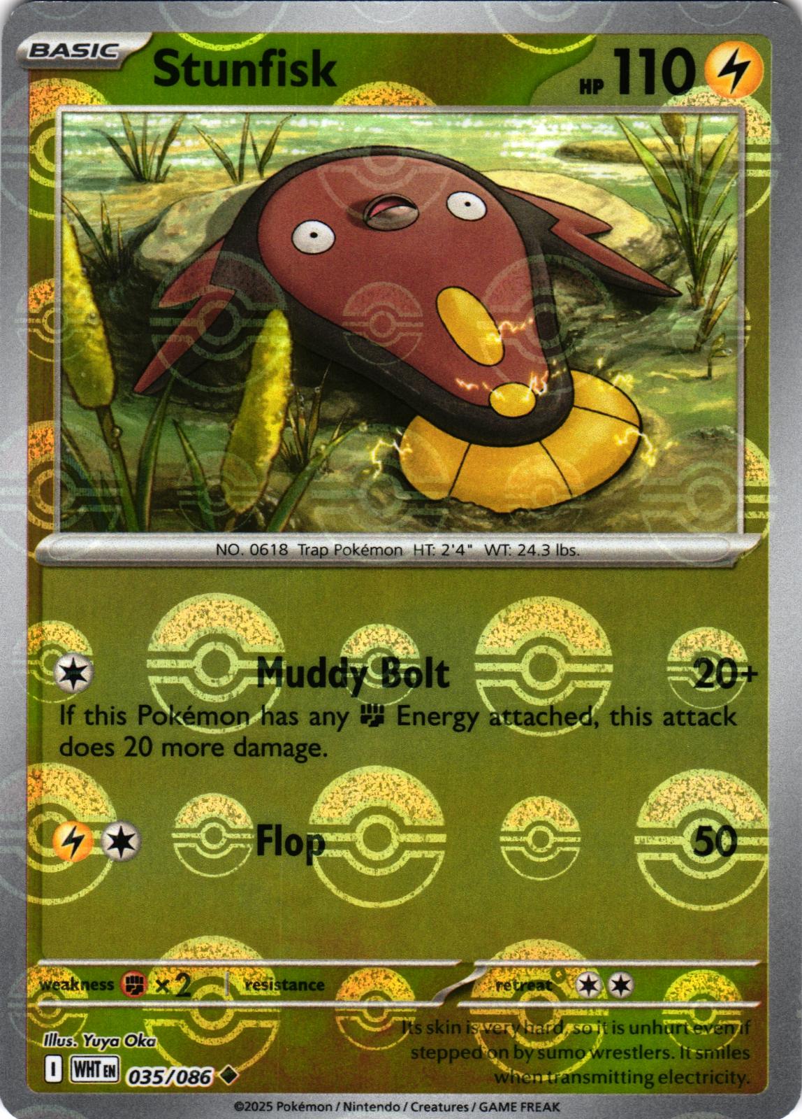 Stunfisk (Poke Ball Pattern) 035/086 Uncommon White Flare Pokemon