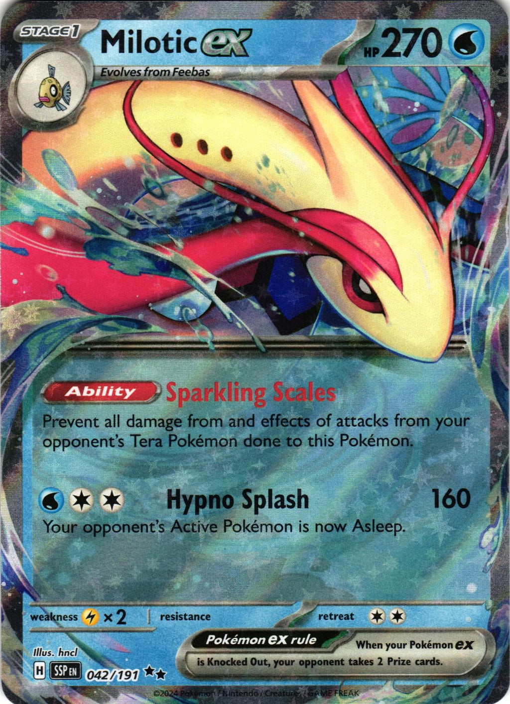 Milotic ex 042/191 Double Rare SSP: Surging Sparks - Pokemon