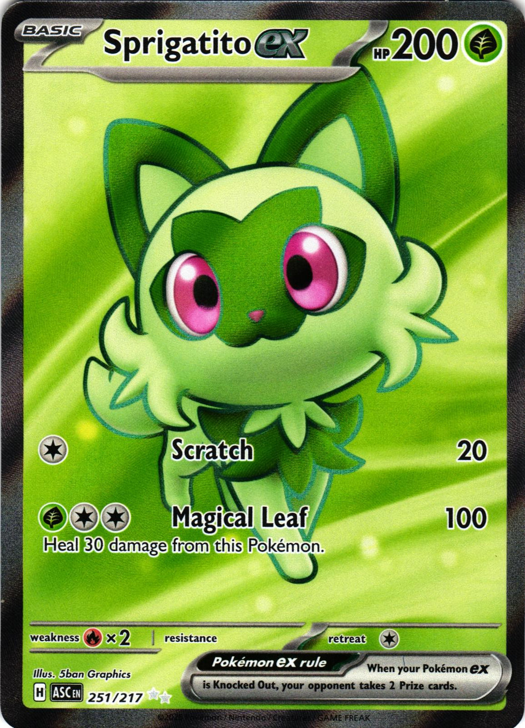 Sprigatito ex 251/217 Ultra Rare Ascended Heroes Pokemon