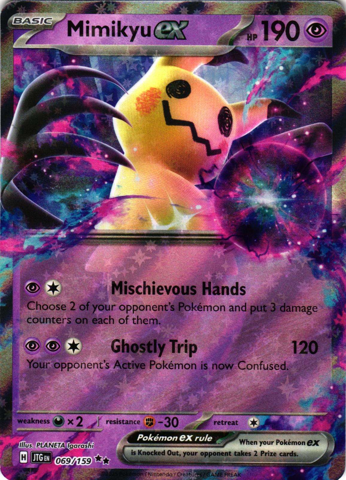 Mimikyu ex 069/159 Double Rare JTG: Journey Together - Pokemon