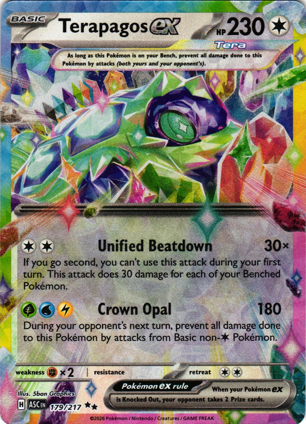 Terapagos ex 128/142 Double Rare SCR: Stellar Crown - Pokemon