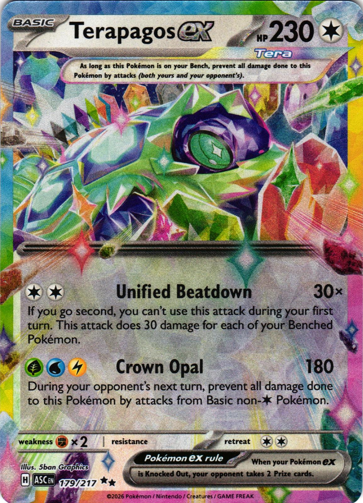 Terapagos ex 128/142 Double Rare SCR: Stellar Crown - Pokemon