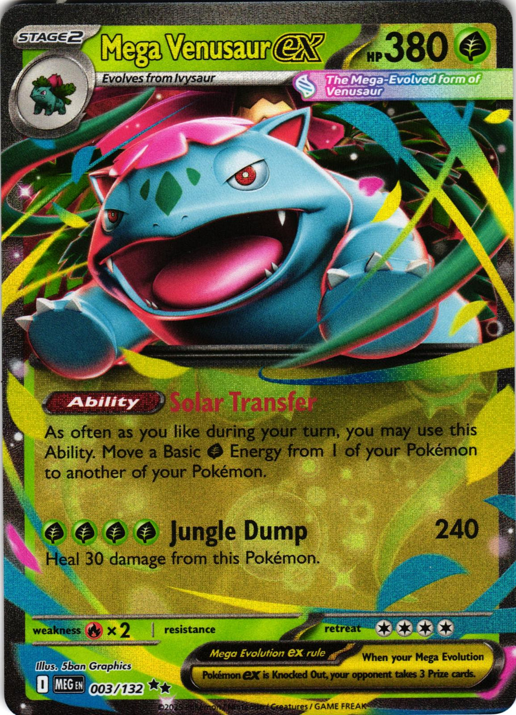 Mega Venusaur ex 003/132 Double Rare MEG: Mega Evolution - Pokemon