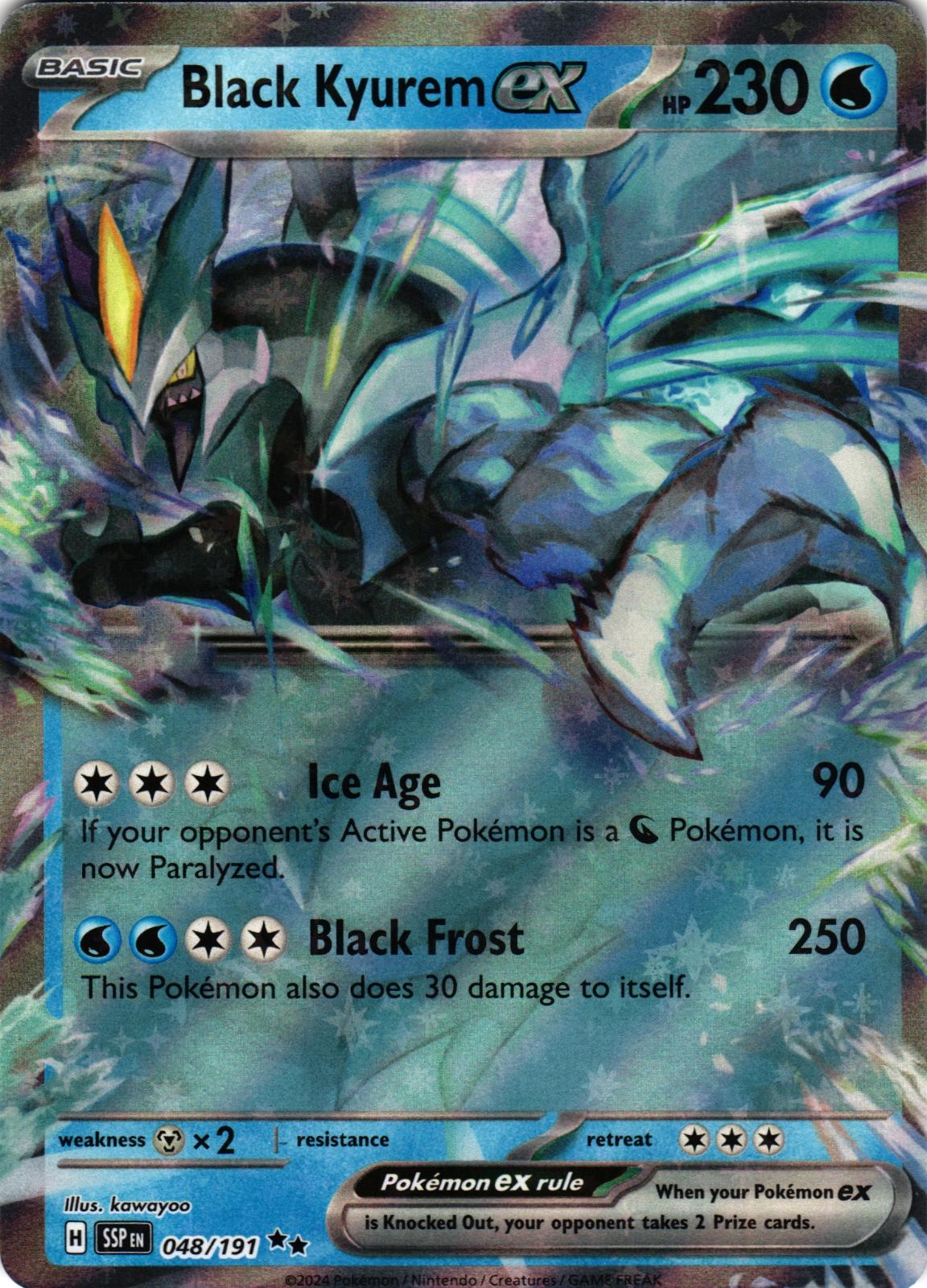 Black Kyurem ex 048/191 Double Rare Surging Sparks Pokemon