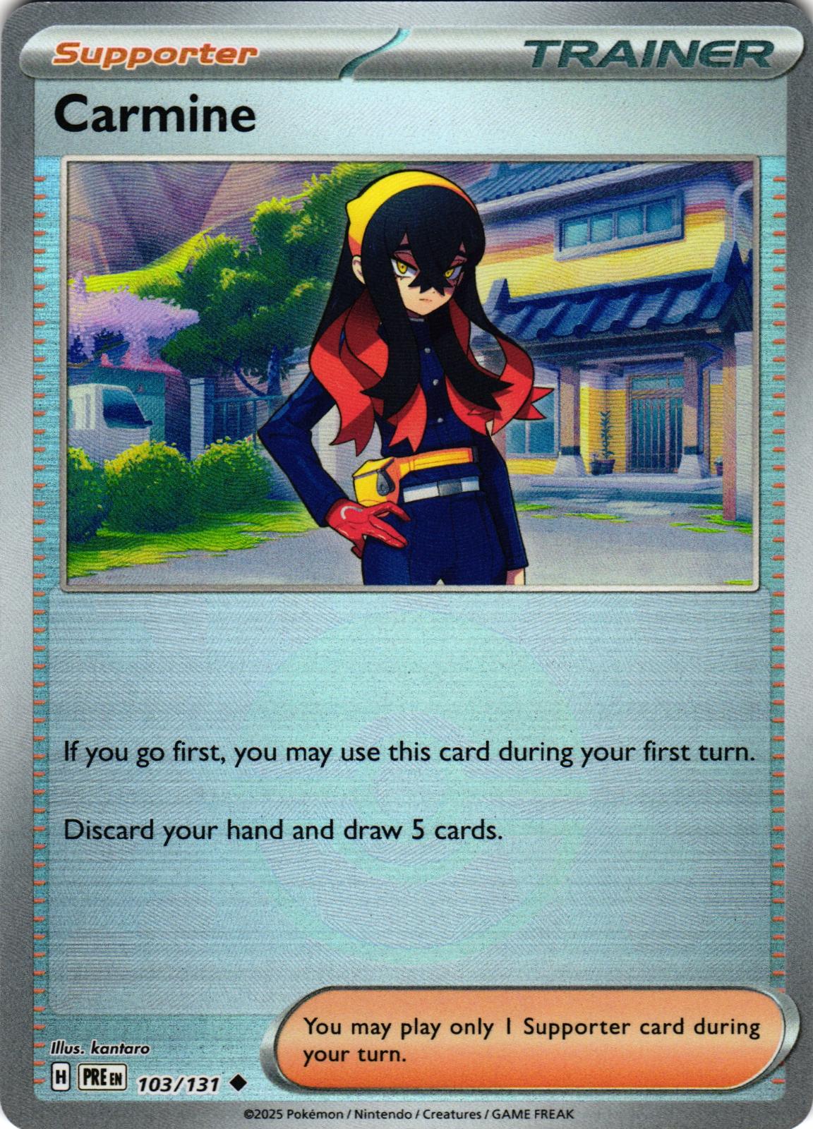 Carmine (Poke Ball Pattern) 103/131 Uncommon PRE: Prismatic Evolutions - Pokemon
