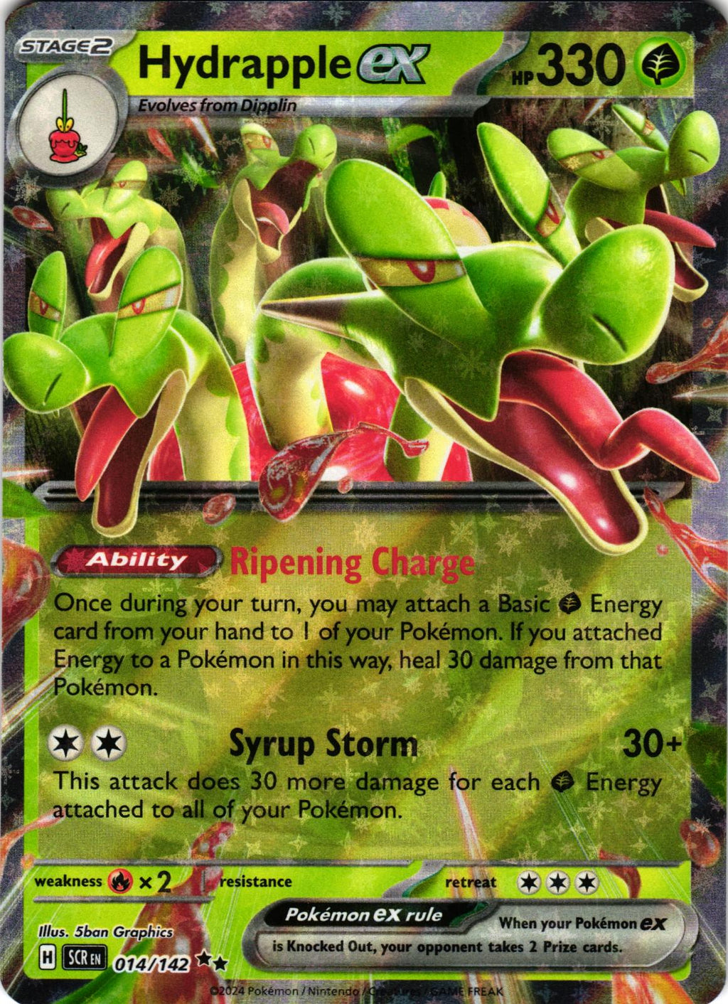 Hydrapple ex 14/142 Double Rare SCR: Stellar Crown - Pokemon