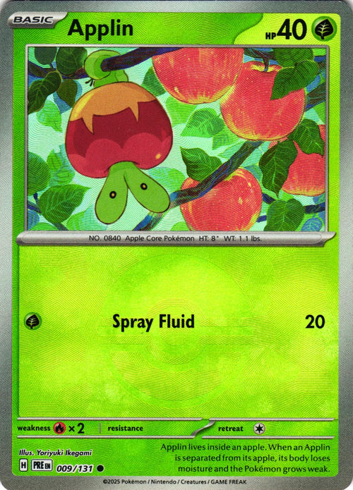 Applin (Poke Ball Pattern) 009/131 Common PRE: Prismatic Evolutions - Pokemon