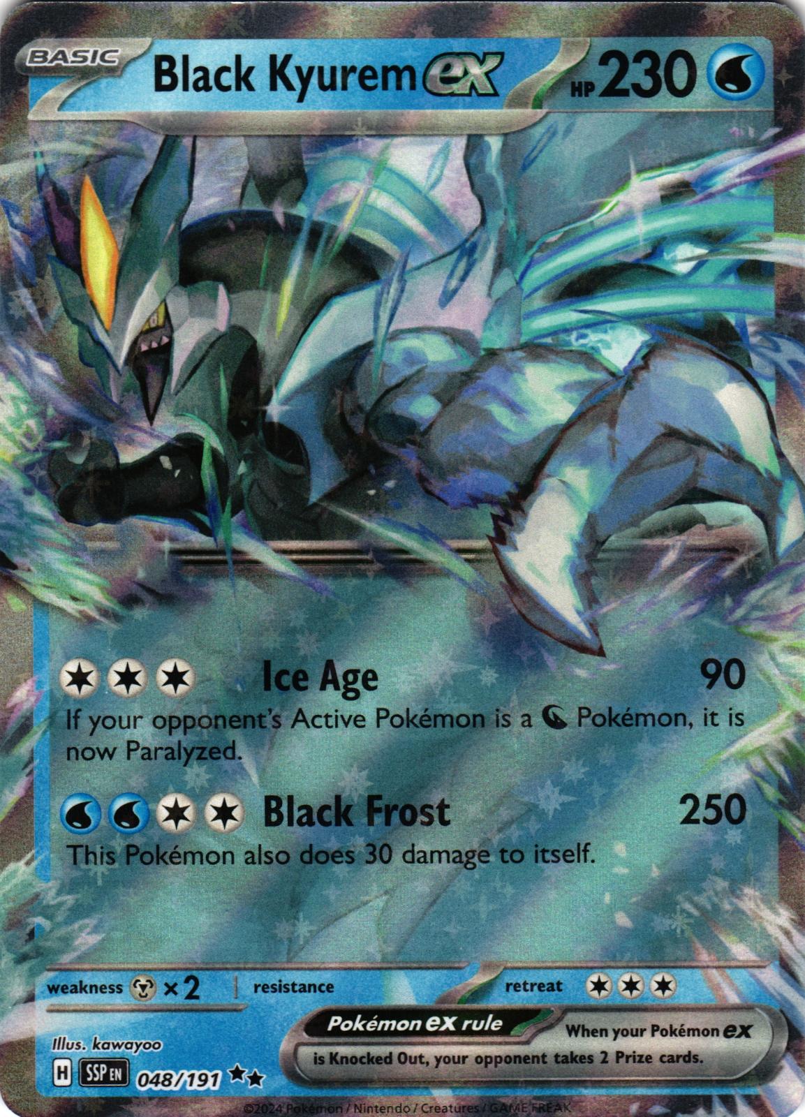 Black Kyurem ex 048/191 Double Rare Surging Sparks Pokemon