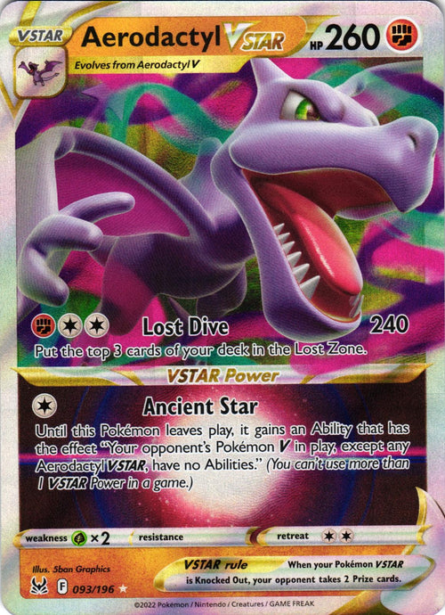 Aerodactyl VSTAR 093/196 Ultra Rare LOR: Lost Origin - Pokemon