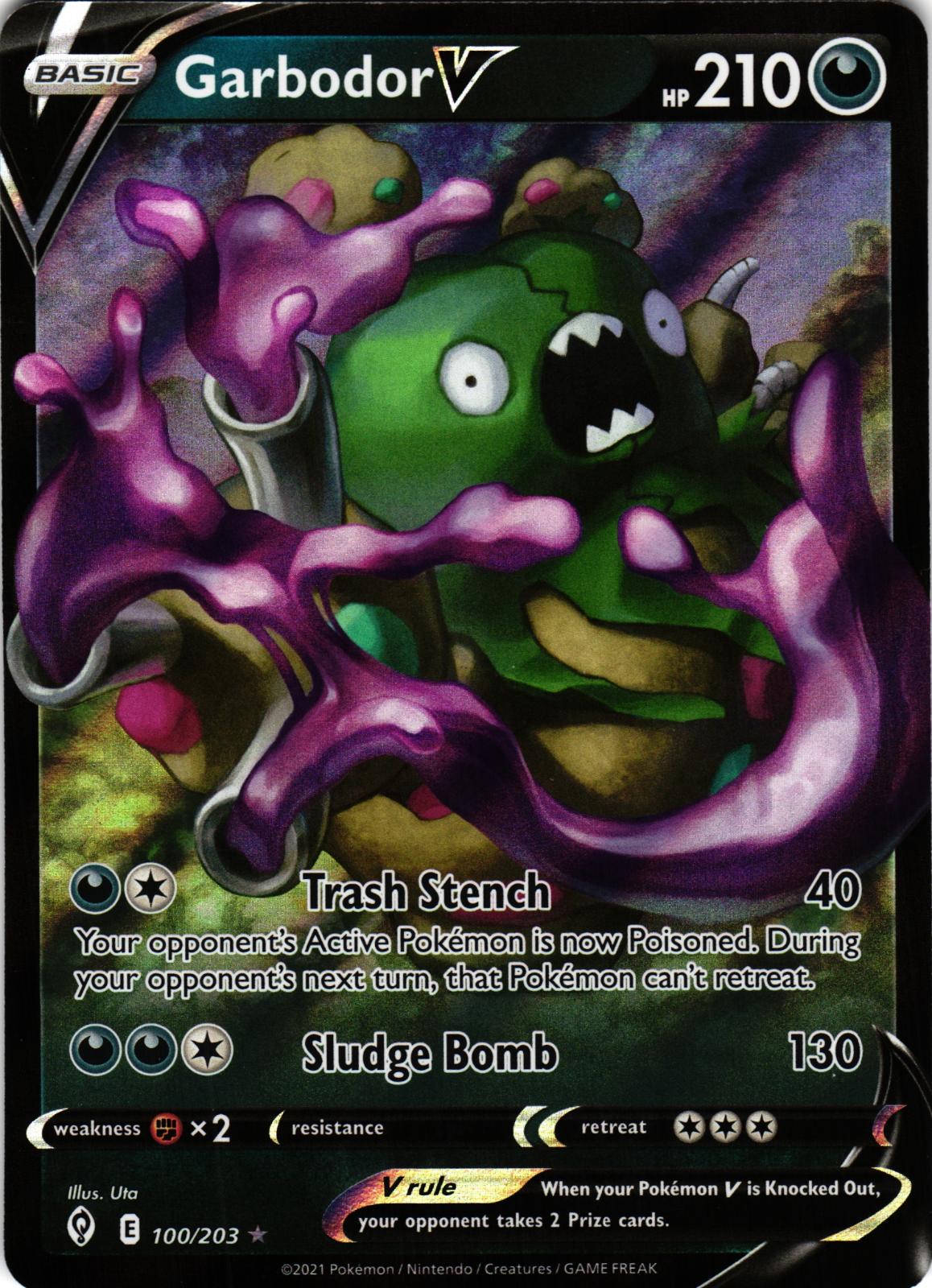 Garbodor V 100/203 Ultra Rare EVS: Evolving Skies - Pokemon