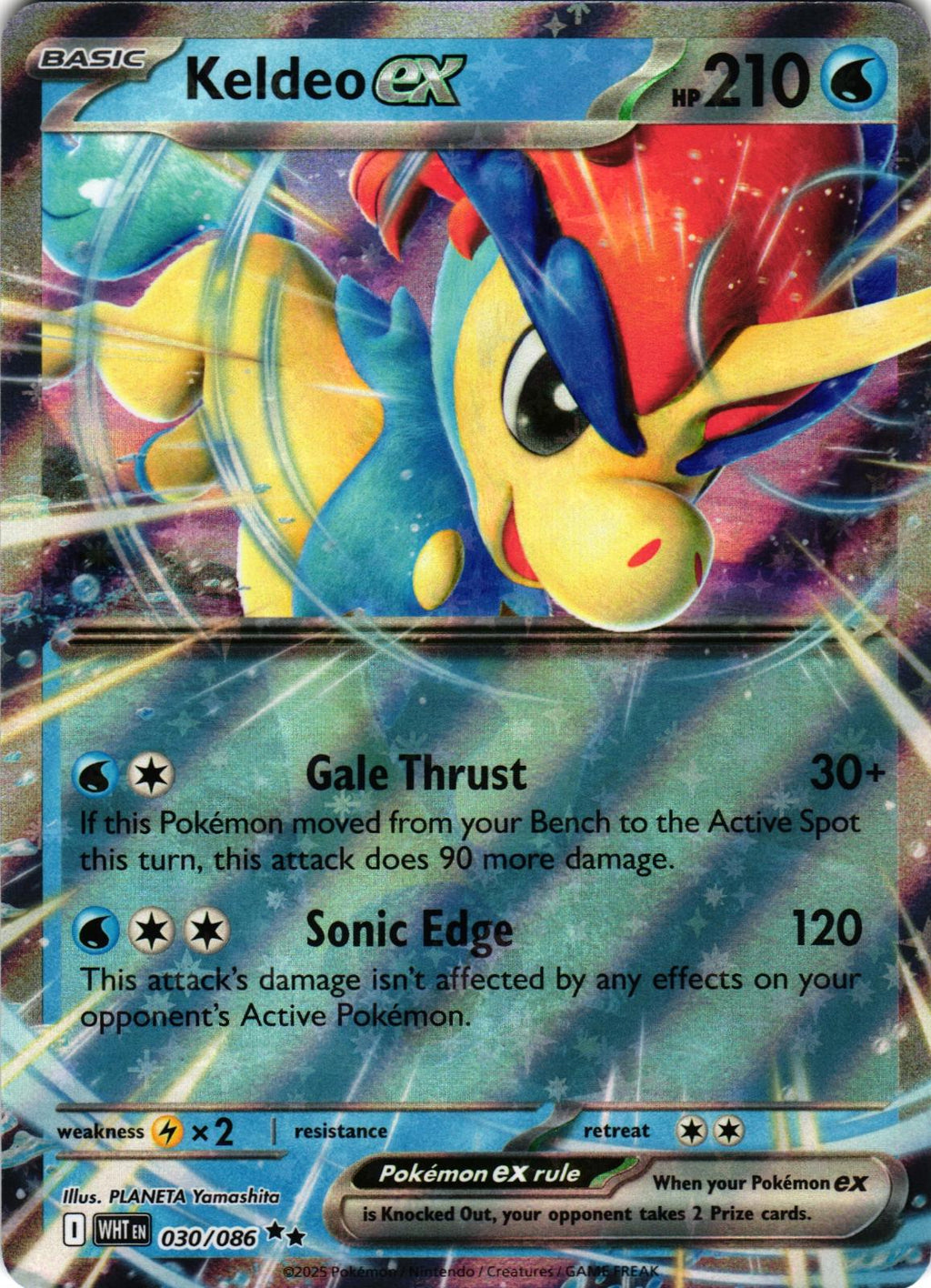 Keldeo ex 030/086 Double Rare WHT: White Flare - Pokemon