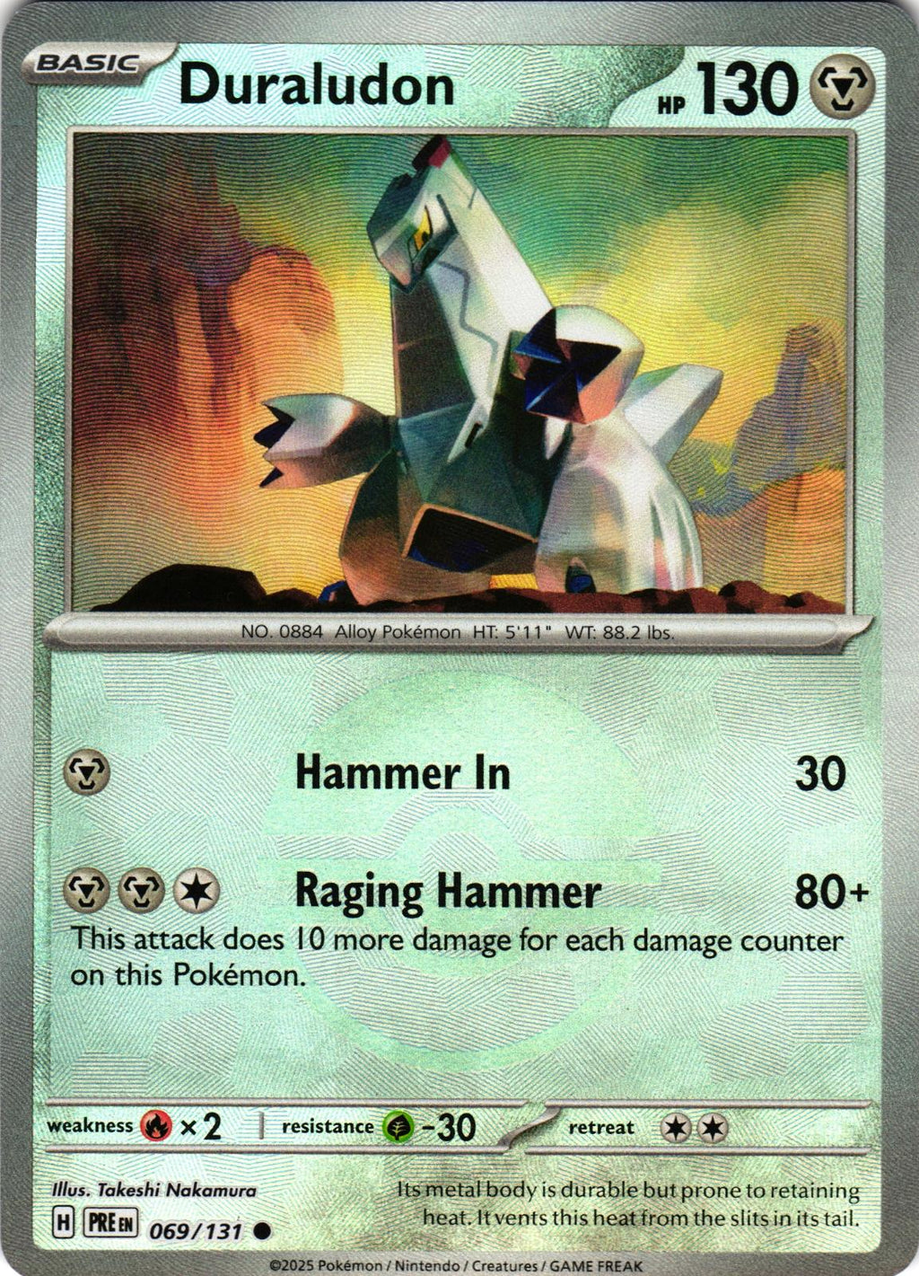 Duraludon (Poke Ball Pattern) 069/131 Common PRE: Prismatic Evolutions - Pokemon