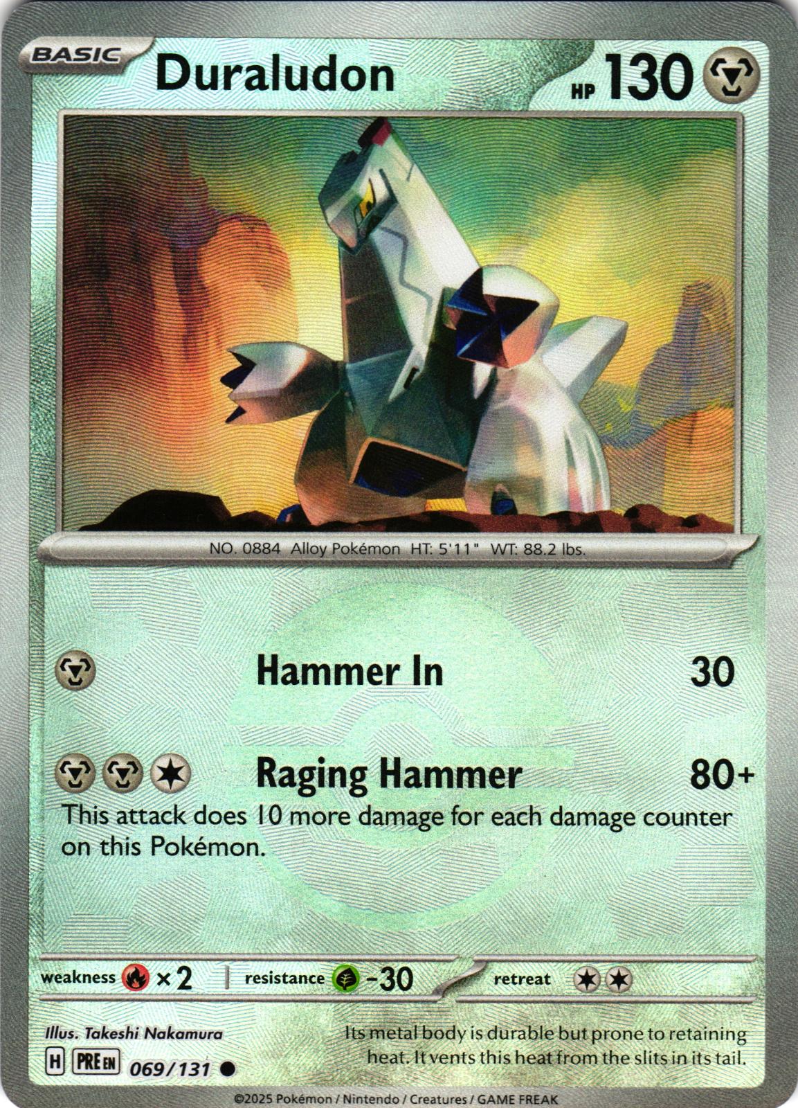 Duraludon (Poke Ball Pattern) 069/131 Common PRE: Prismatic Evolutions - Pokemon