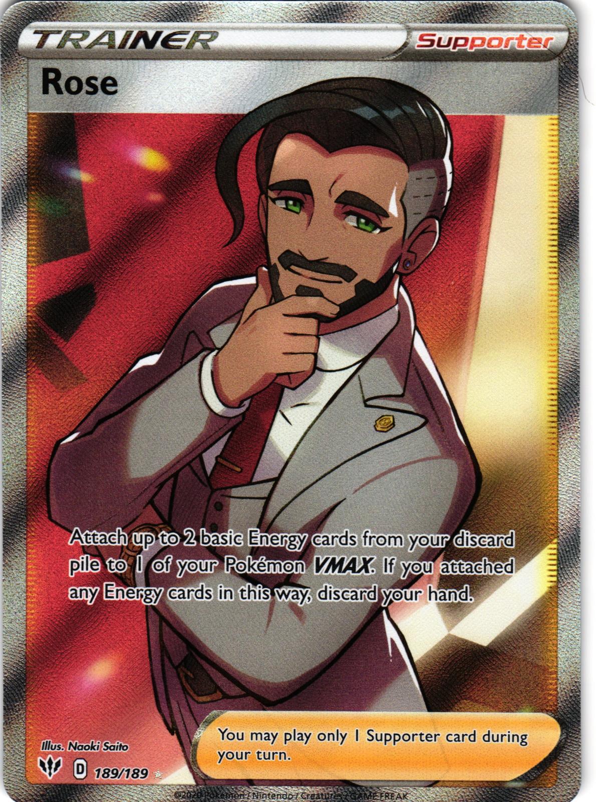 Rose 189/189 Ultra Rare DAA: Darkness Ablaze - Pokemon