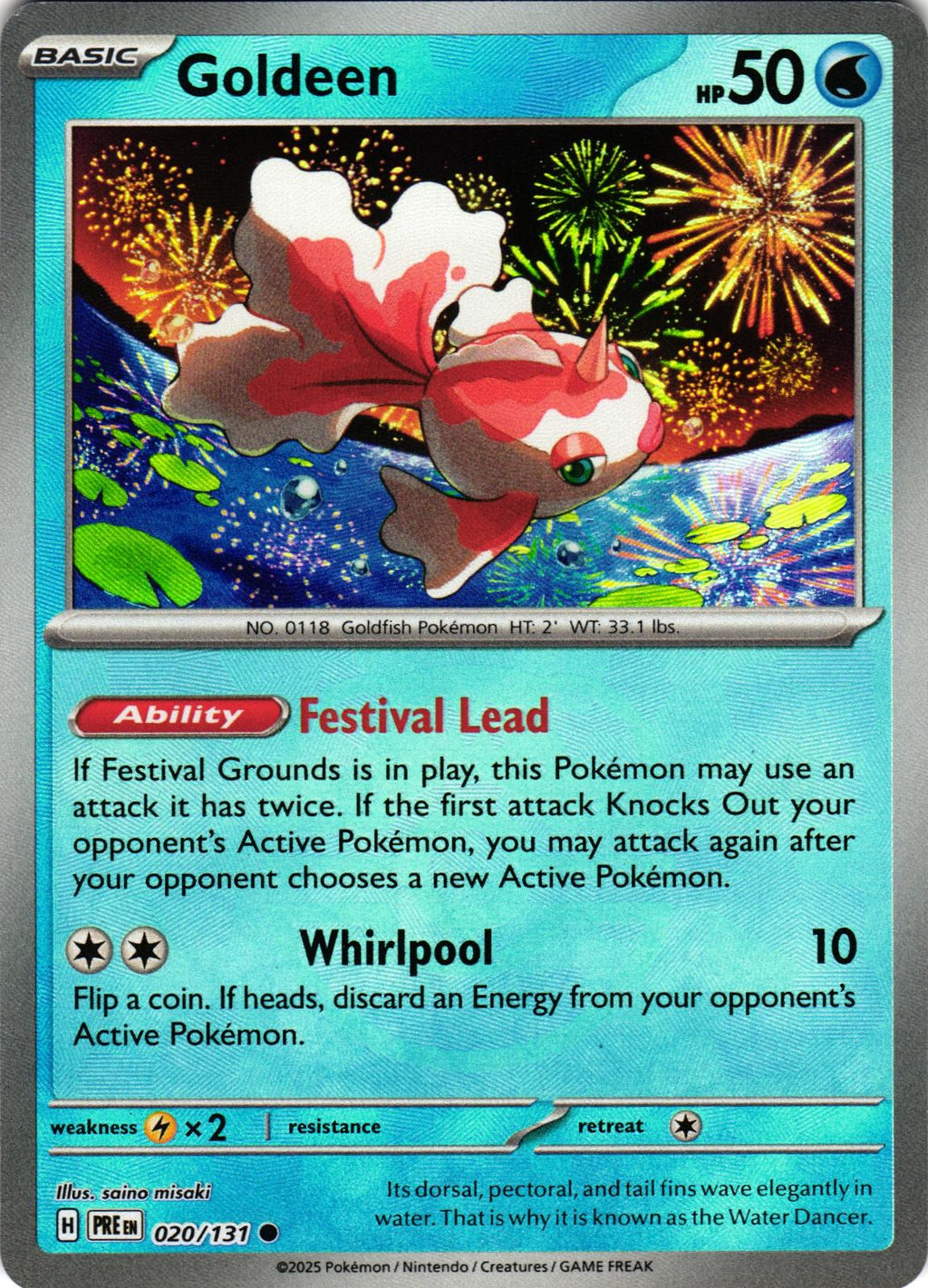 Goldeen (Poke Ball Pattern) 020/131 Common PRE: Prismatic Evolutions - Pokemon