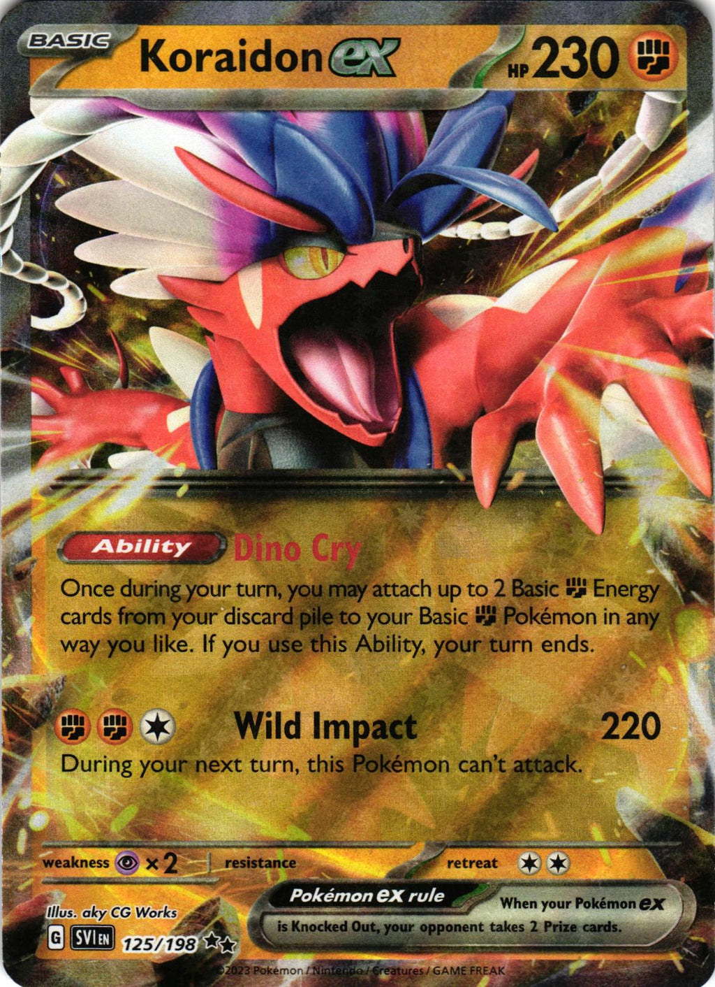 Koraidon ex 125/198 Double Rare SVI: Scarlet & Violet - Pokemon