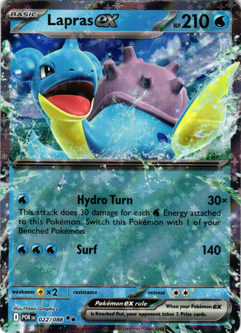 Lapras ex 022/088 Double Rare ME03: Perfect Order - Pokemon