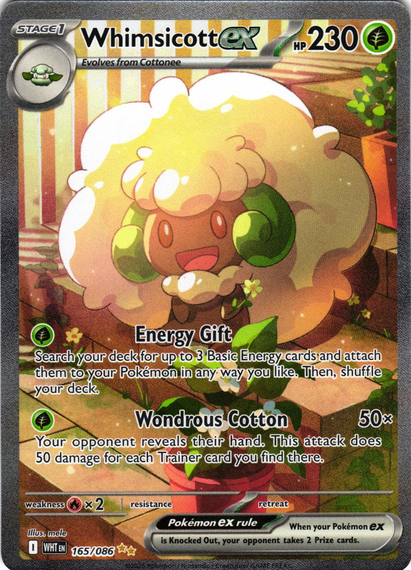 Whimsicott ex 165/086 Special Illustration Rare WHT: White Flare - Pokemon