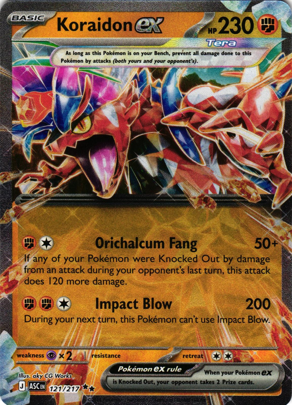 Koraidon ex 121/217 Double Rare ASC: Ascended Heroes - Pokemon