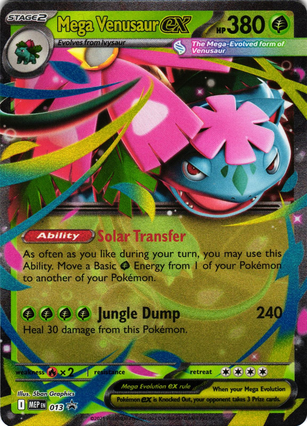 Mega Venusaur ex 013 Promo MEP: ME: Mega Evolution Promo - Pokemon