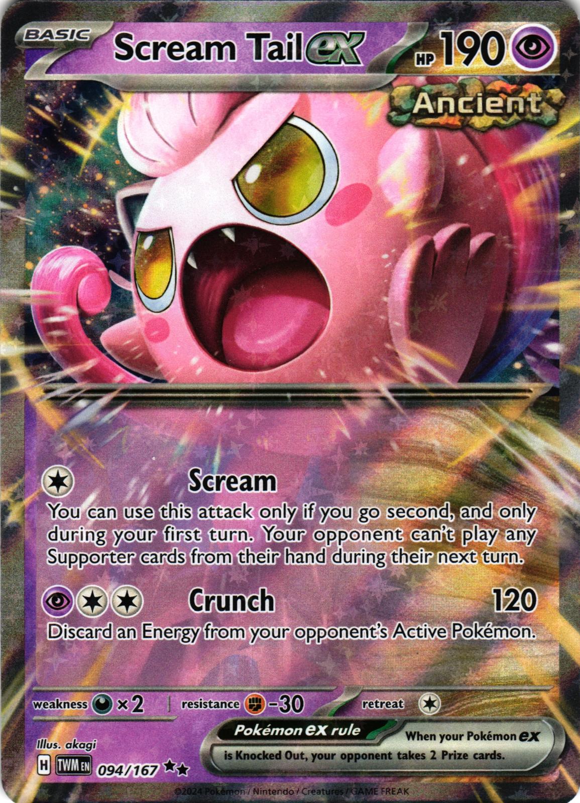 Scream Tail ex 094/167 Double Rare TWM: Twilight Masquerade - Pokemon