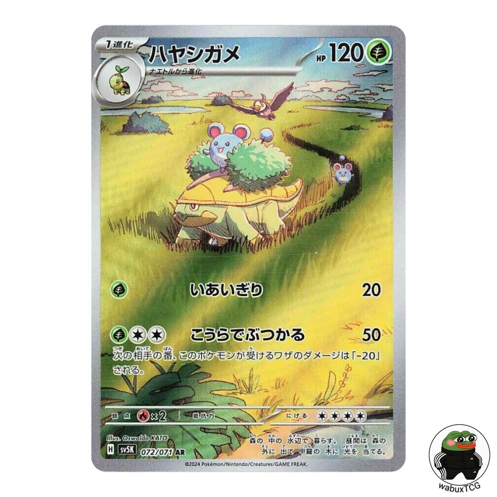 Grotle 072/071 AR sv5K: Wild Force Japanese Pokemon Card - wabuxTCG
