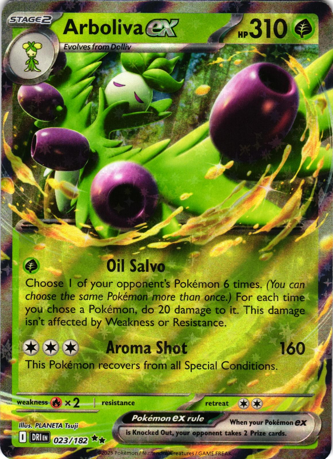 Arboliva ex 023/182 Double Rare Destined Rivals Pokemon