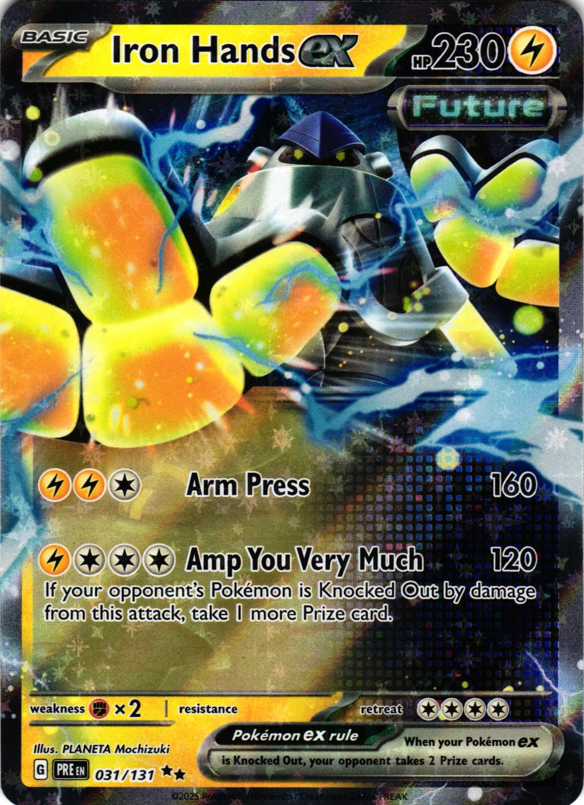 Iron Hands ex 031/131 Double Rare PRE: Prismatic Evolutions - Pokemon