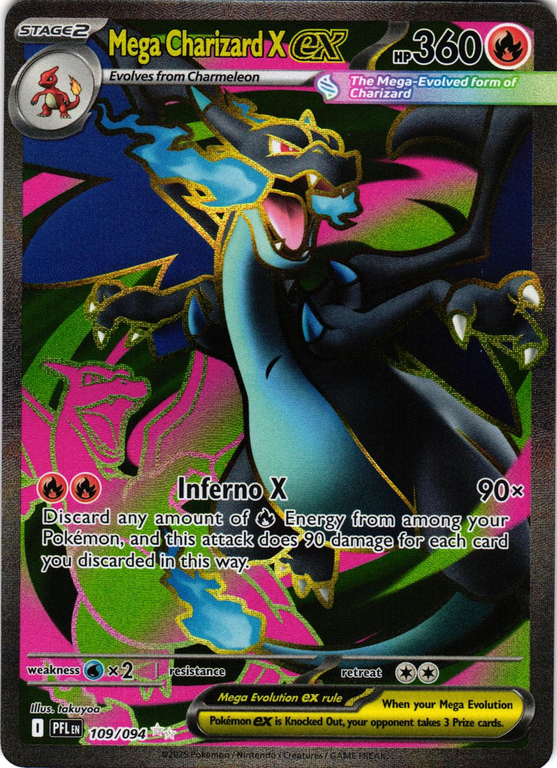 Mega Charizard X ex 109/094 Ultra Rare PFL: Phantasmal Flames - Pokemon