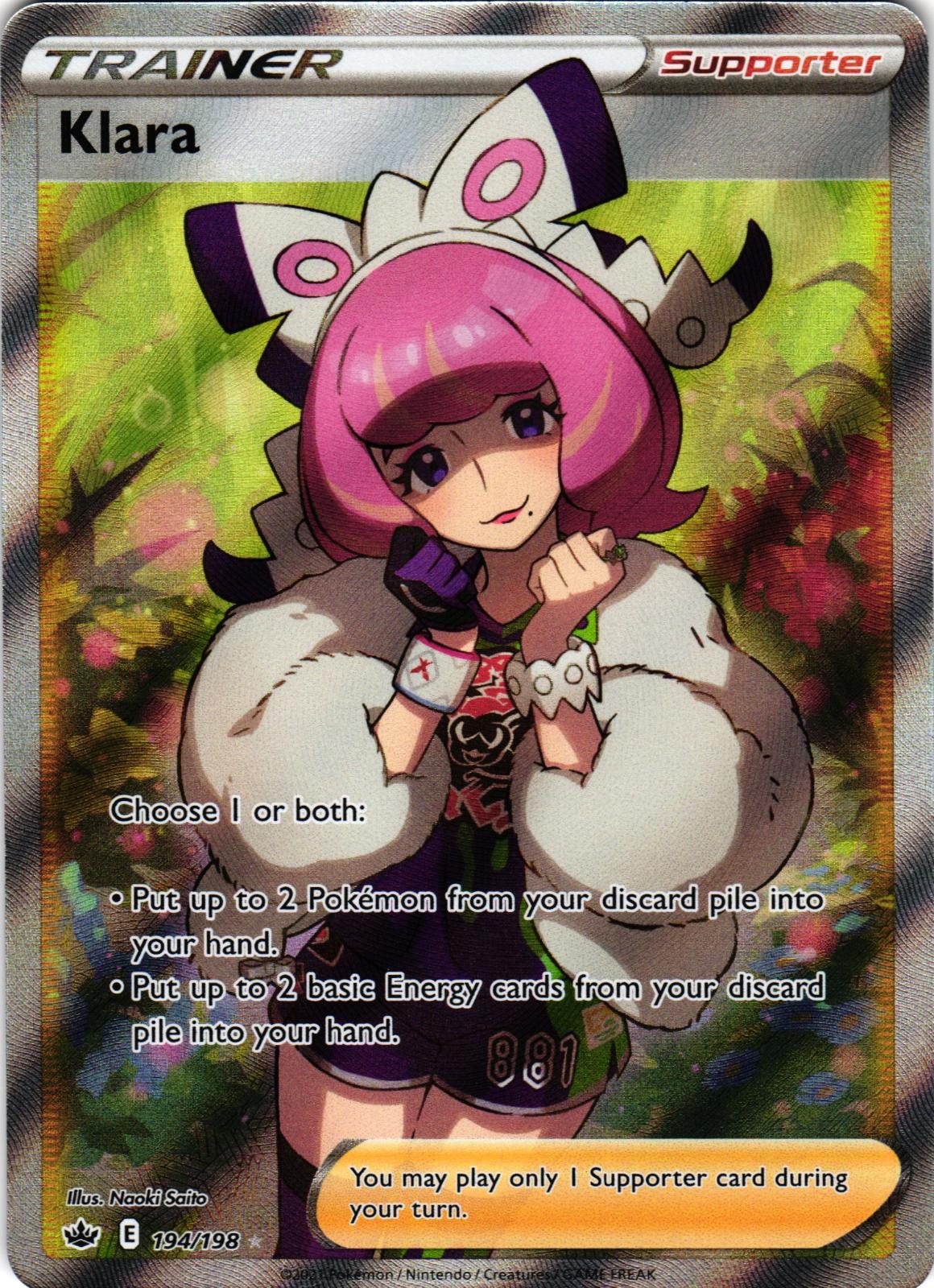 Klara 194/198 Ultra Rare CRE: Chilling Reign - Pokemon