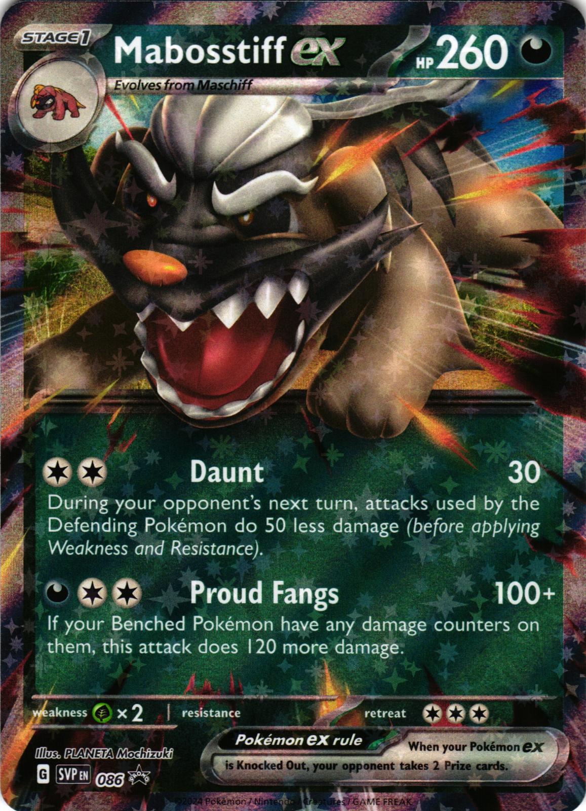 Mabosstiff ex 086 Promo SVP: Scarlet & Violet Promo - Pokemon