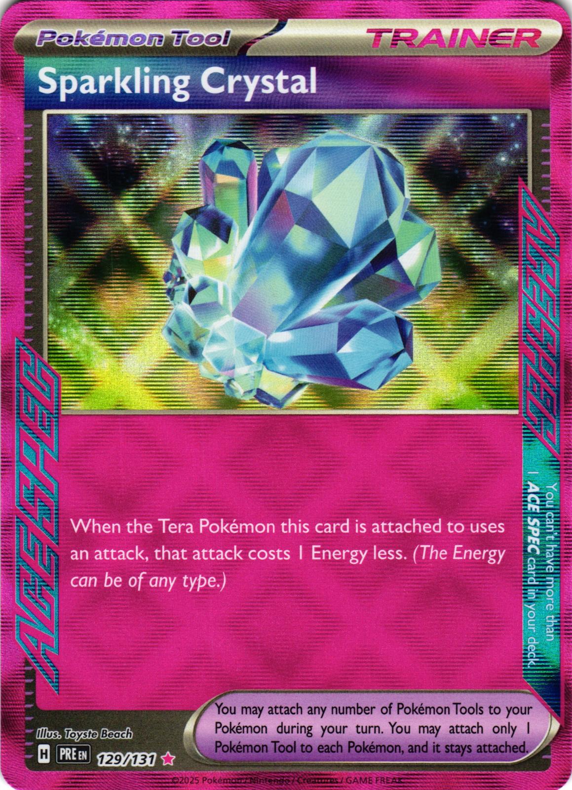 Sparkling Crystal 129/131 ACE SPEC PRE: Prismatic Evolutions - Pokemon