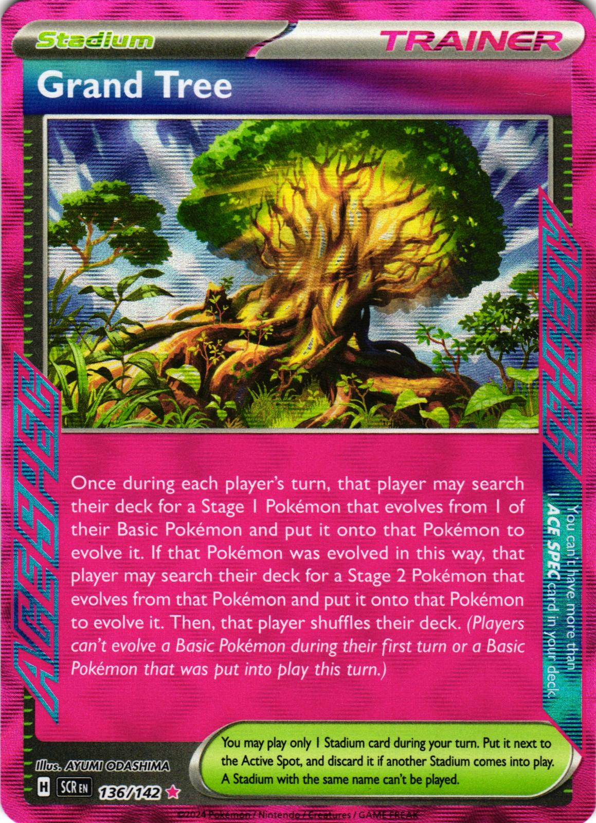 Grand Tree 136/142 ACE SPEC SCR: Stellar Crown - Pokemon