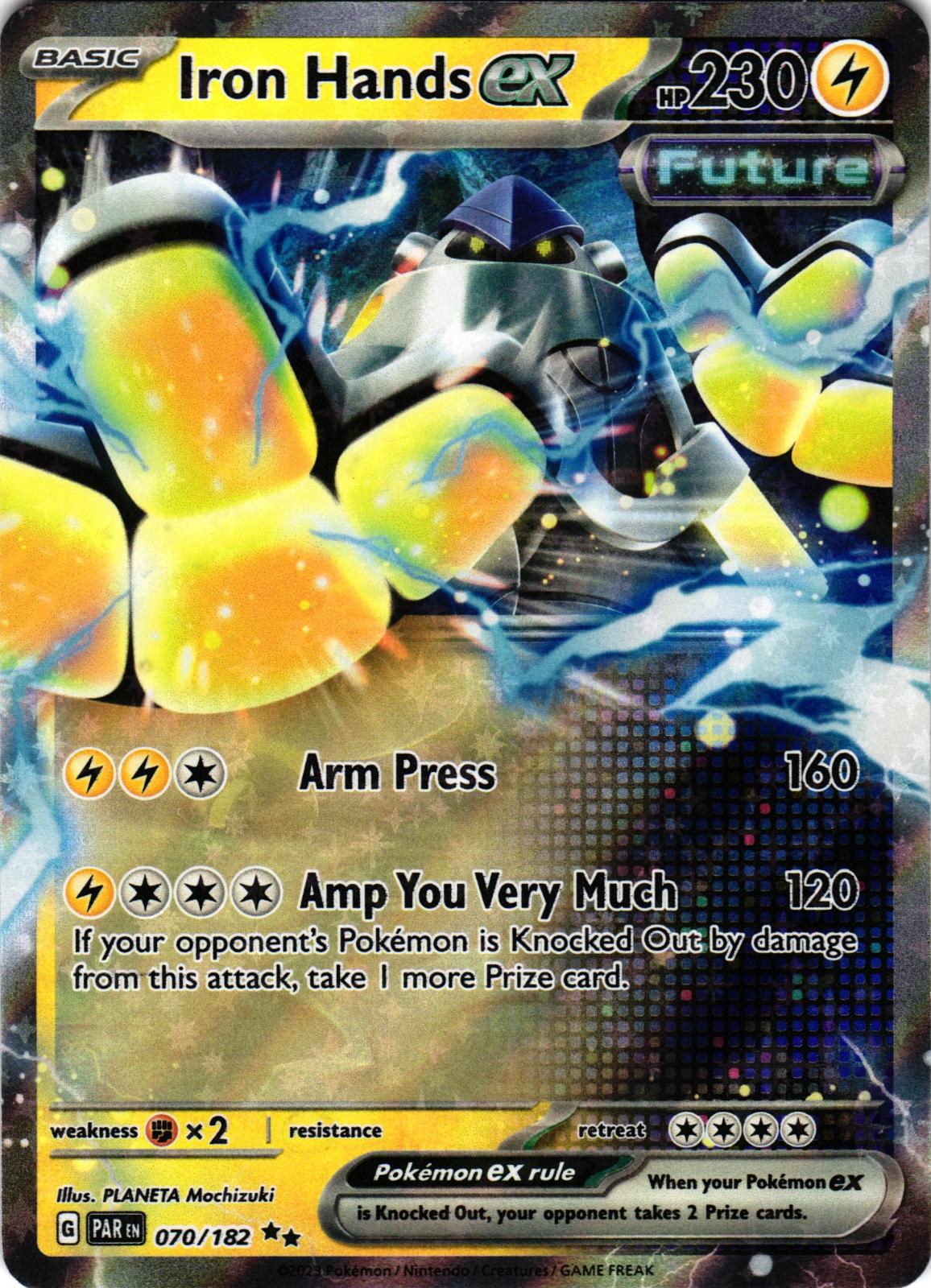 Iron Hands ex 070/182 Double Rare PAR: Paradox Rift - Pokemon