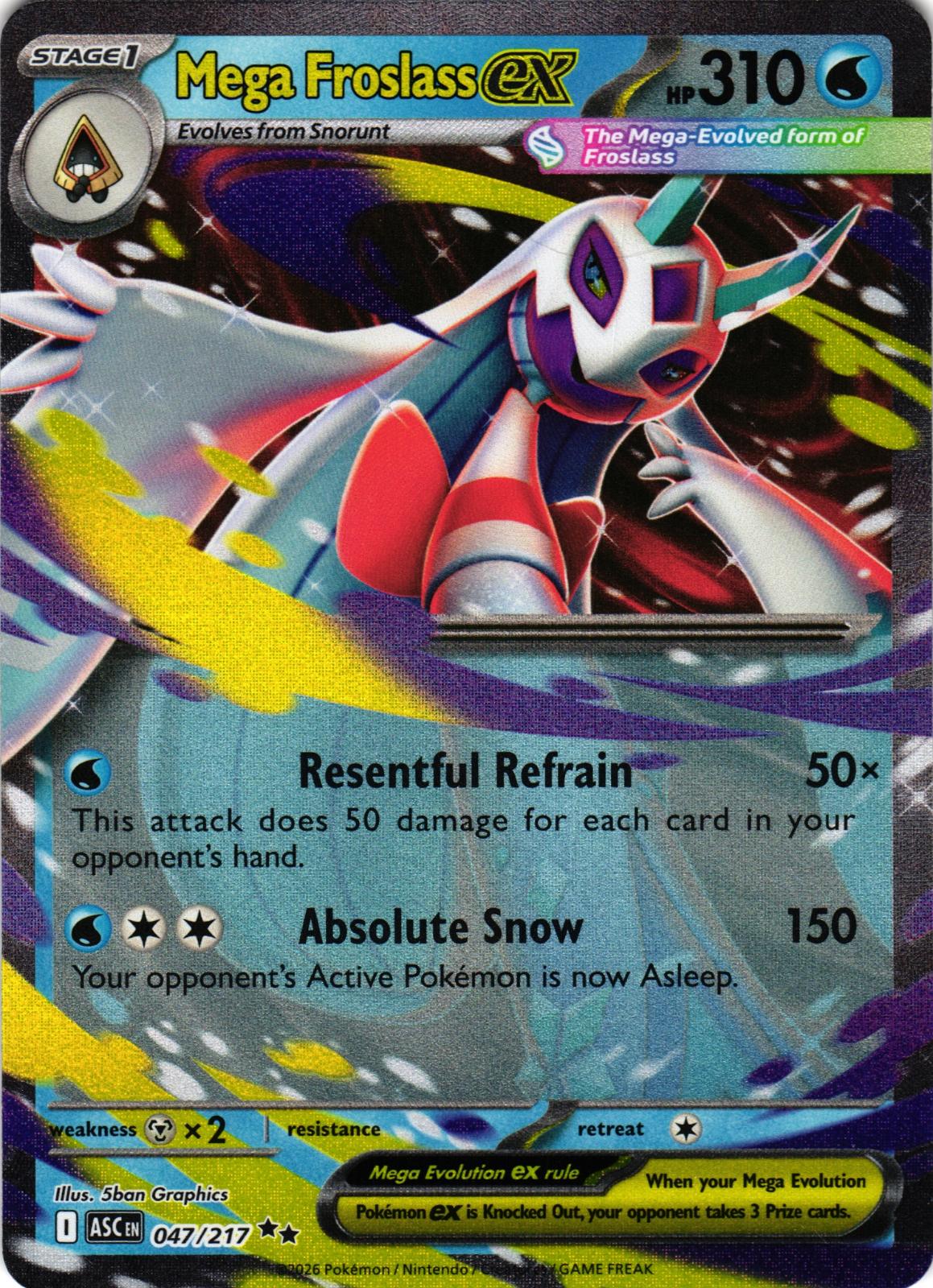 Mega Froslass ex 047/217 Double Rare ASC: Ascended Heroes - Pokemon